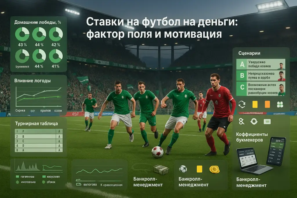 Ставки на футбол на деньги: фактор поля и мотивация